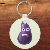 Porte-clés Drôle Cartoon Eggplant (Recto)