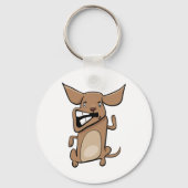 Porte-clés Drôle Cartoon fou chien Hilarious mignon animal an (Recto)