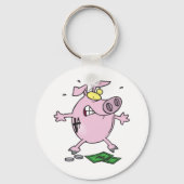 Porte-clés Drôle Cartoon Piggy Bank Perdre de l'argent (Verso)