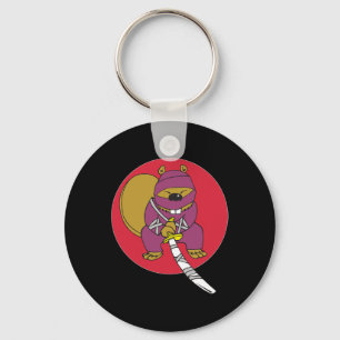 Porte-clés Drôle Castor. Ninja Beaver