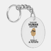 Porte-clés Drôle C'est mon costume humain Je suis vraiment un (Devant gauche)