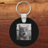 Porte-clés Drôle Chat Selfie Mème Graphique Pour Hommes Femme (Recto)