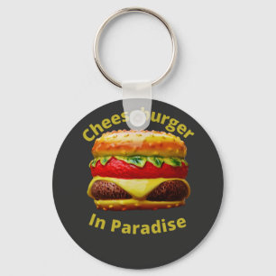 Porte-clés Drôle Cheeseburger au paradis