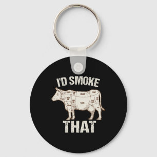 Porte-clés Drôle Chef Sarcastique Boucher Cook Bbq Je Fumerai