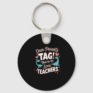 Porte-clés Drôle Chers Parents Tag Vous êtes C'est l'amour Pr