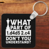 Porte-clés Drôle Chess Move Black and White (Verso)