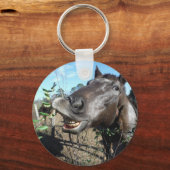 Porte-clés Drôle Cheval brun visage (Recto)