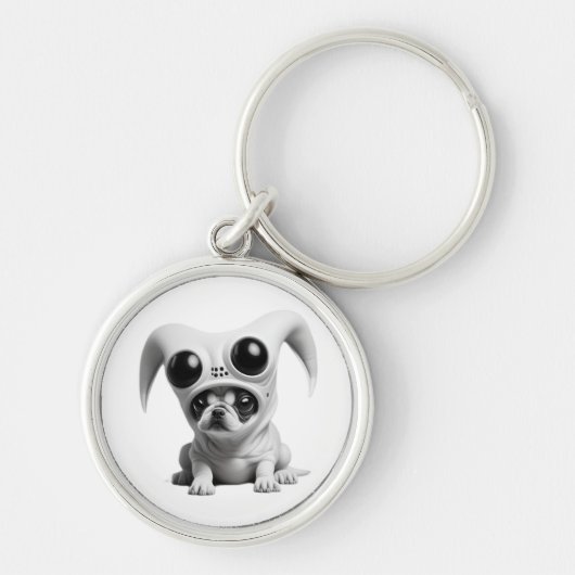 Porte-clés Drôle chien alien (Devant)