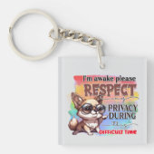 Porte-clés Drôle chien mot art éveillé (Devant)