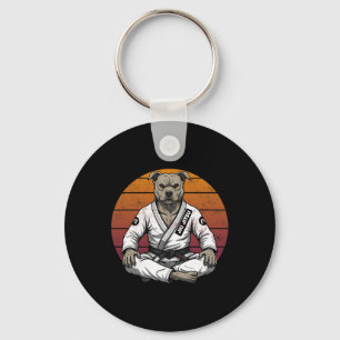 Porte-clés Drôle Chien Vintage Brésilien Jiu Jitsu Retro Grap