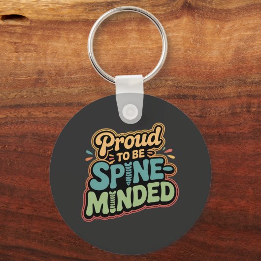 Porte-clés Drôle Chiropraticien Cadeau Spine Health Citation (Recto)