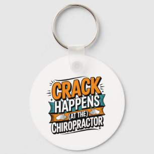 Porte-clés Drôle Chiropratique Citation Spine Crack Humour