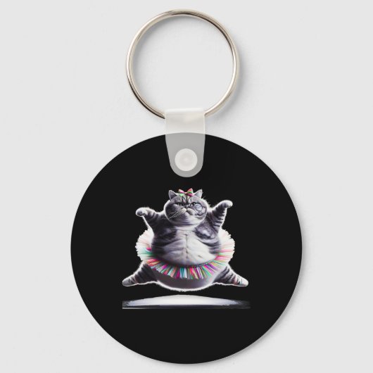 Porte-clés Drôle Chub Cute Dancing Chat (Recto)