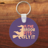 Porte-clés Drôle Citation Halloween Si La Chambre S'Ajuste À (Recto)