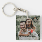 Porte-clés Drôle Citrouille Halloween heureux (Devant)