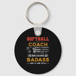 Porte-clés Drôle Coach Softball Cadeau Pour Hommes, Bad Softb