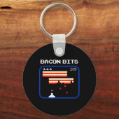 Porte-clés Drôle Con 8 bits Joueur vidéo Retro Geek Nerd (Recto)