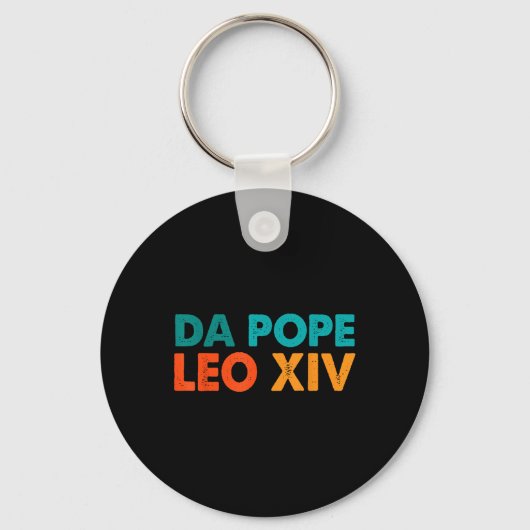 Porte-clés Drôle Cool Retro Da Pope Tee Nouveau Pape Leo Xiv  (Recto)