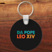 Porte-clés Drôle Cool Retro Da Pope Tee Nouveau Pape Leo Xiv  (Recto)