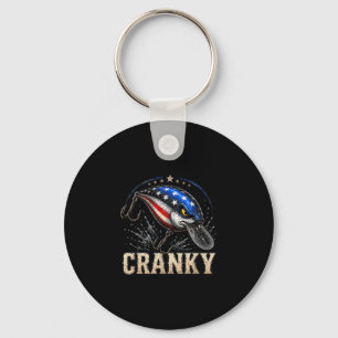 Porte-clés Drôle cranky drapeau américain crankbait patriotiq