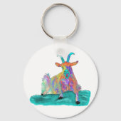 Porte-clés Drôle cri chèvre animal art peinture design (Recto)