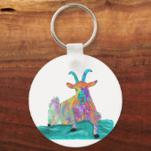 Porte-clés Drôle cri chèvre de ferme d'art animal (Recto)