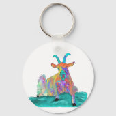 Porte-clés Drôle cri chèvre de ferme d'art animal (Verso)