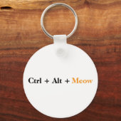 Porte-clés Drôle Ctrl Alt Miaou Chat Programmeur Python Codeu (Verso)