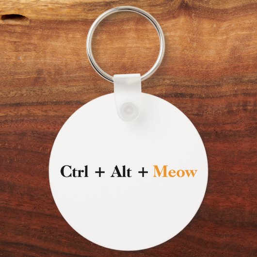 Porte-clés Drôle Ctrl Alt Miaou Chat Programmeur Python Codeu (Verso)