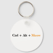 Porte-clés Drôle Ctrl Alt Miaou Chat Programmeur Python Codeu (Verso)