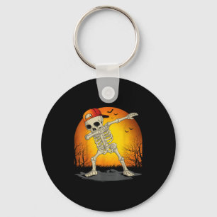 Porte-clés Drôle Dabbing Skeleton Skull Halloween pour les en