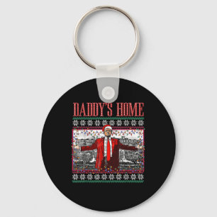 Porte-clés Drôle Daddy Accueil Trump laide Sweater de Noël Xm
