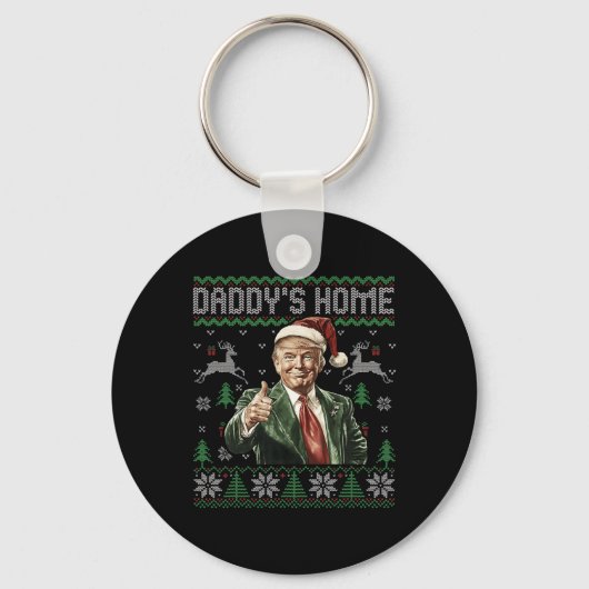 Porte-clés Drôle Daddy's Home Trump laide pull de Noël Xm (Recto)