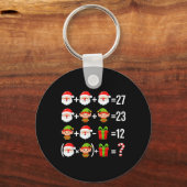 Porte-clés Drôle de 67 Meme Santa Prof de Maths Noël Six Sept (Recto)