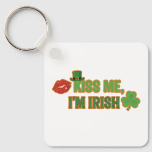 Porte-clés Drôle de Baiser Moi Je Suis Irlandais Fête de la S
