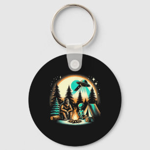 Porte-clés Drôle de Bigfoot et d'alien Ufo camping aventure e