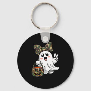 Porte-clés Drôle de camouflage Halloween fantôme bonjour chas