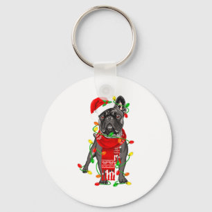 Porte-clés Drôle de chien Bouledogue Français arbre de Noël l