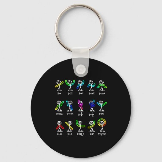 Porte-clés Drôle de danse d'algèbre Fonction Prof de maths Ge (Recto)