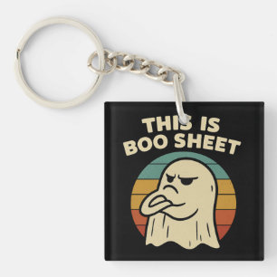 Porte-clés Drôle de fantôme "C'est une feuille de Boo" Hallow