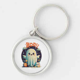 Porte-clés Drôle de fantôme Halloween Boo dans la galaxie