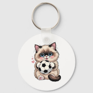 Porte-clés Drôle de foot Birman Just Girl qui aime les chats