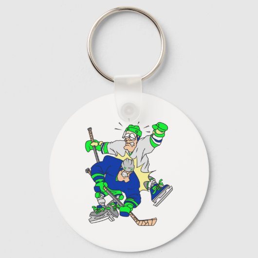 Porte-clés drôle de hockey sur glace (Recto)
