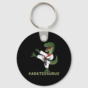 Porte-clés Drôle de karaté dinosaure Karatesaurus T-rex Graph