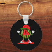 Porte-clés Drôle de la pastèque de base-ball de la pastèque D (Recto)