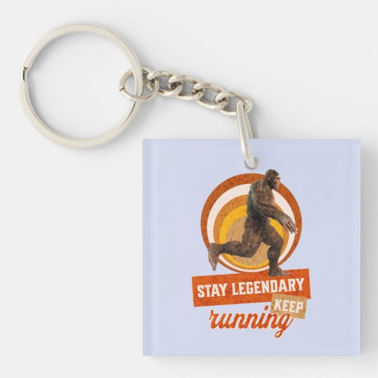 Porte-clés Drôle de motivation de course de Bigfoot (Devant)