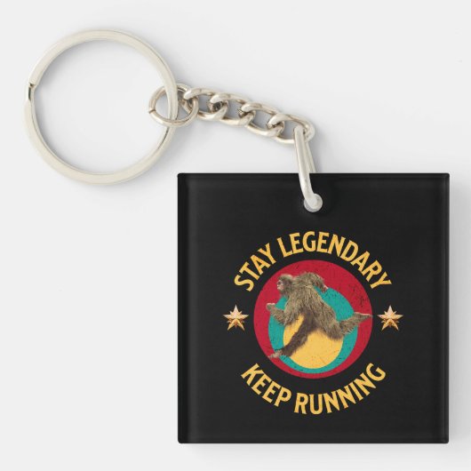 Porte-clés Drôle de motivation de course de Bigfoot (Devant)