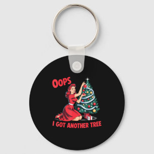 Porte-clés Drôle de Noël vintage Oups j'ai eu un autre arbre