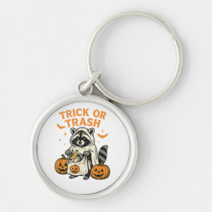 Porte-clés Drôle de Raton Laveur Trick or Trash Halloween