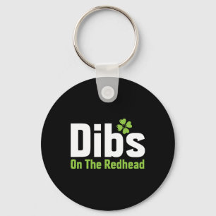 Porte-clés Drôle de Saint-Patrick irlandais Shamrock Dibs sur